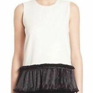 NWOT Opening Ceremony Stone Ruffled Tank SIZE 2